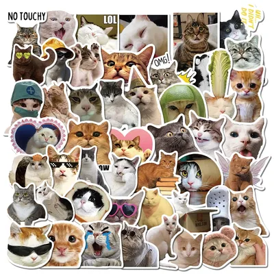 50PCS Kawaii Liebe Katze PVC Aufkleber Ästhetische kinder Koreanische Dekoration Scrapbooking Schreibwaren Schule Liefert für Kinder Image
