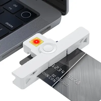 Smart Card Reader USB C Credit Card Reader Portable CAC Reader USB C For CAC Chip Card Health