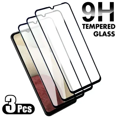 3Pcs 9H Protective Glass For Samsung Galaxy A02 A12 A22 A32 A42 A52 A72 M02 M12 M32 M42 M62 Tempered