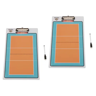 2 Pack Portable Volleyball Coaches Board Clipboard - Multipurpose Dry Erase Coaching Writing Boards,