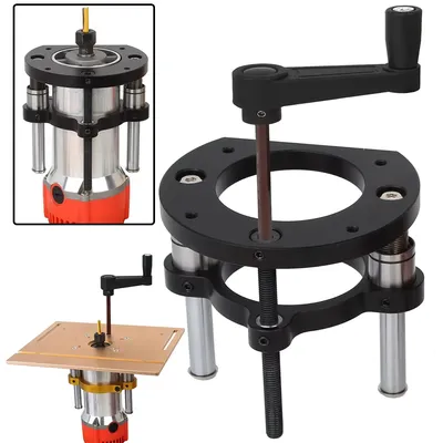 1Pc Router Lift 65mm Universal Trimming Machine Router Lift Table Base For Woodworking Benches Table