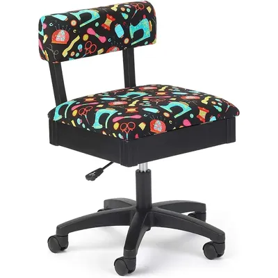 Sewing H7013B Adjustable Height Hydraulic Sewing and Craft Chair with Under Seat Storage