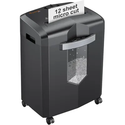 12-Sheet Micro Cut Shredders for Home Office, 60 Minute P-4 Security Level Paper Shredder for CD,