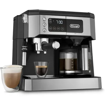 All-in-One Combination Coffee Maker & Espresso Machine + Advanced Adjustable Milk Frother for