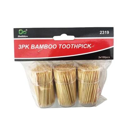 Dowin 023193 - 3PK Bamboo Toothpick Dispensers w/300 Picks (2319) Household tools