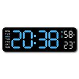 UOYOTT Digital Wall Clock Digital Calendar Large Wall Clock 13 Large Display Digital Clock LED Digital Clock with Remote Control Countdown Dimmer Large Clock with DST Date Week Temperature