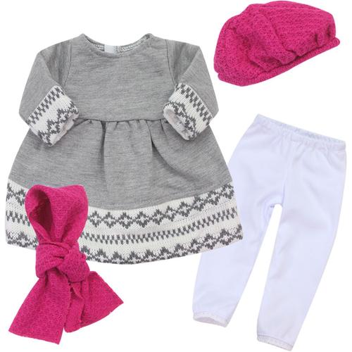 Sophias by Teamson Kids Doll Kleid, Leggings, Hut und Schal -Set für 18 Puppen