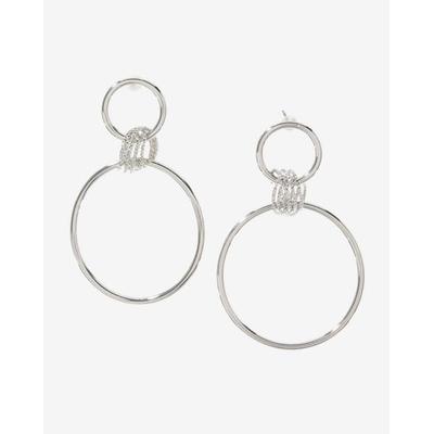 Boston Proper - Silver Metallic - Hoop Drop Earring