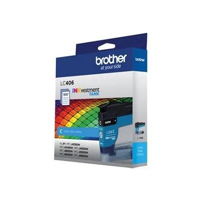 Brother LC406CS Standard Yield Ink Cartridge For Use With MFCJ4335DW, J4335DWXL,5855DW & J6555DW - Cyan