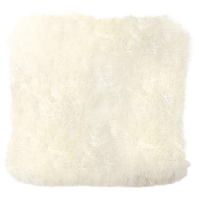 Fellkissen HEITMANN FELLE "Lammfell-Kissen - Premium Qualität", beige (naturweiß, unifarben, felloptik), B:40cm L:40cm, Lammfell, Dekokissen_Sitzkissen_Kissenhüllen, echtes Austral. Lammfell, eckig, 40x40 cm, besonders dicht & weich Image