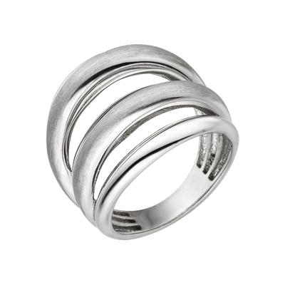 Fingerring JOBO Gr. 56, silber (silber 925), Fingerringe, Damen, 56, Silber 925 (Sterlingsilber), mehrreihig 925 Silber Image