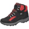 Trekkingschuh WALDLÄUFER "HOLLY", Damen, Gr. 7,5 (41), schwarz (schwarz, rot), Nubukleder, Textil, sportlich, Schuhe, Outdoorboots, Schnürboots in Komfortweite H (=sehr weit)