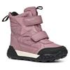 Winterboots GEOX "J TREKKYUP GIRL B ABX", Kinder, Gr. 29, pink, Textil, Synthetik, Lederimitat, casual, Schuhe, Klettstiefel, Snowboots, Winterstiefel mit Metallic Look