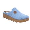 Pantoffel ROHDE "FOGGIA", Damen, Gr. 41, blau (navy, meliert), Filz, klassisch, Schuhe, Hausschuh, Schlappen, Clog, Homeslipper mit Profilsohle