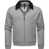 Outdoorjacke RAGWEAR "Sivval Felt", Herren, Gr. M (50), grau (hellgrau), angeraute Sweatware, Obermaterial: 100% Polyester, Innenfutter: 100% Polyester, Wattierung: 100% Polyester, casual, lässig geschnitten hüftbedeckend, hoch geschlossener...