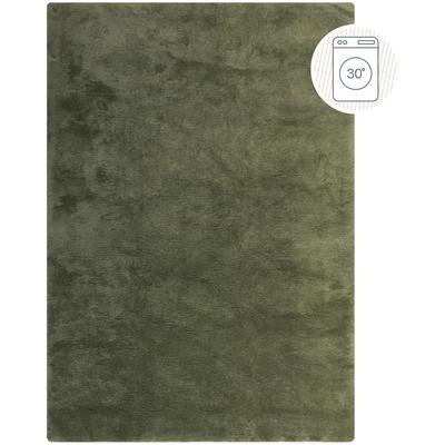 Hochflor-Teppich FLAIR RUGS "Faroe Wool Look", grün, B:80cm H:30mm L:150cm, Kunstfaser, Teppiche, Waschbarer Teppich aus Kunstpelz in Färöer-Wolloptik Image