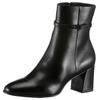 Stiefelette TAMARIS, Damen, Gr. 39, schwarz, Glattleder, Textil, unifarben, Reptilienprägung, elegant, Schuhe, Blockabsatz, Businessschuh, Abendschuh mit elegantem Zierriemchen