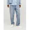 Relax-fit-Jeans JACK & JONES "JJIALEX mit cleanem Look und Taschenvielfalt", Herren, Gr. 31, Länge 34, blau (denim blau), Denim/Jeans, Obermaterial: 100% Baumwolle, Abriebeffekte, modisch, relaxed fit lang, Jeans, mit Gürtelschlaufen