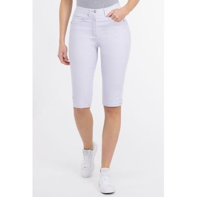 Stoffhose RECOVER PANTS "Hose", Damen, Gr. 46, Normalgrößen, silber, 64% Baumwolle;33% Polyester;3% Elasthan, unifarben, slim fit 7/8-Länge, Hosen, Zierriegel Image