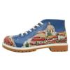 Stiefel DOGO "Shortcut Boots On The Roofs Damen Stiefel / Female", Damen, Gr. 40, Normalschaft, blau, Lederimitat, Schuhe, Vegan