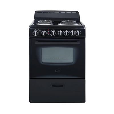 Avanti ERU240P1B 23 1/2" Electric Stove w/ 4 Burners - Black, 220v