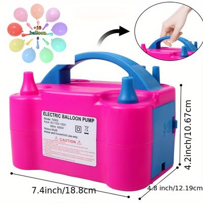 TEMU Wedding Wedding Party Holiday Supplies Inflator Balloon Inflator Double-hole Inflator Electric Inflator Balloon Inflator +10 Balloons