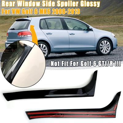 Stück glänzend schwarzer Heckscheiben-Seitenspoiler Canard Canards Splitter für vw Golf 6 MK6