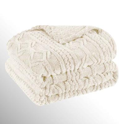 Arctic Boho Blanket, King, Ivory