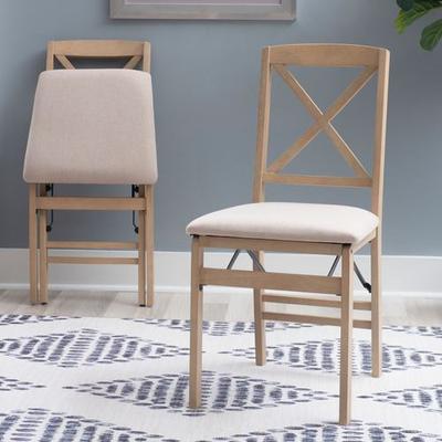 Dawson Folding Chairs Natural Set of Two, Set of Two, Natural