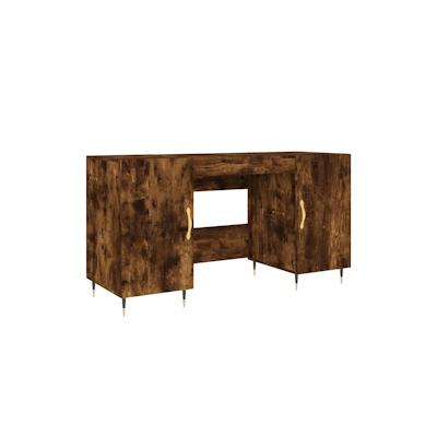 vidaXL Schreibtisch Räuchereiche 140x50x75 cm Holzwerkstoff Image