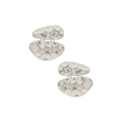 Plus Size Women's Hammered Silver Stud by ELOQUII in Silver (Size NO SIZE)