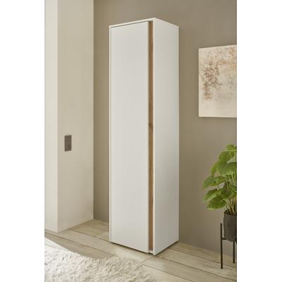 Garderobenschrank INOSIGN "GiRON/CiTY, moderner Schrank, Schuhschrank mit Stauraum", weiß, B:50cm H:200cm T:40cm, FSC-zertifizierter Holzwerkstoff, Schränke, 9 Einlegeböden, 10 Fächer, Tür beidseitig montierbar, 50 cm breit Image