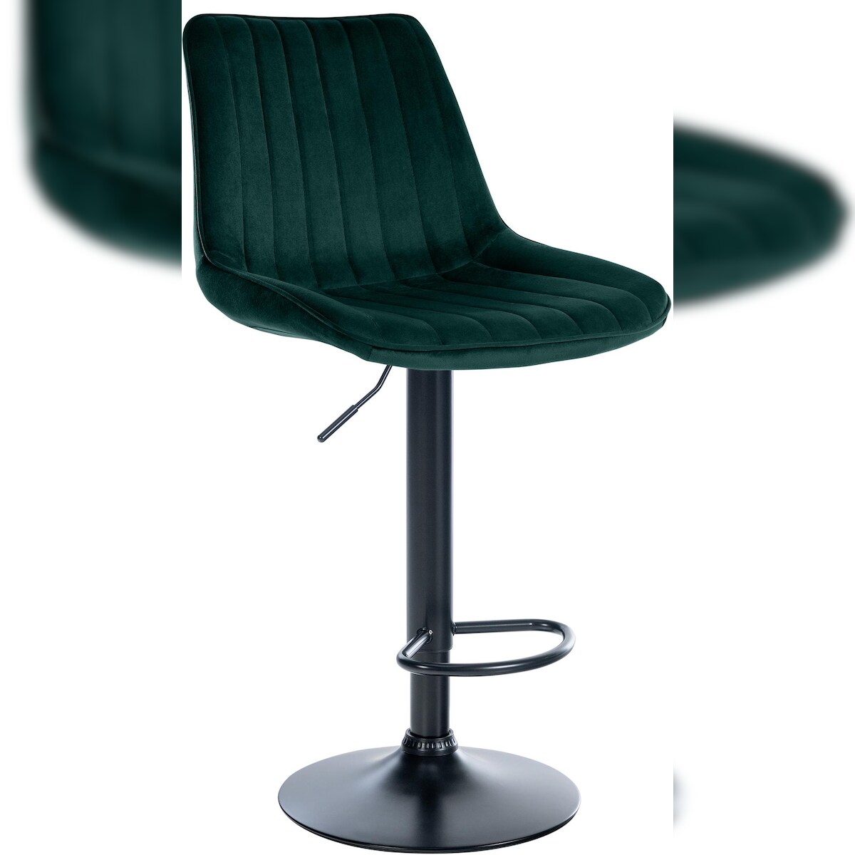 CLP Barhocker Toni Samt grün/schwarz Image