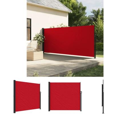 Seitenmarkise Ausziehbar Rot 180x300 cm - Sonnenschirme & Sonnenschutze - Rot - The Living Store