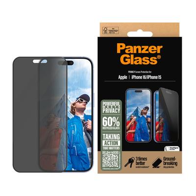 PANZERGLASS Displayschutzglas "Privacy Screen Protection" Displayfolien Displayschutzfolie, Schutzfolie, Bildschirmschutz, kratz- & stoßfest farblos (transparent)