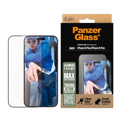 PANZERGLASS Displayschutzglas "Aluminum Frame Screen Protection", transparent, B:11,00cm H:1,20cm T:19,50mm, Displayfolien, Displayschutzfolie, Schutzfolie, Bildschirmschutz, kratz- & stoßfest