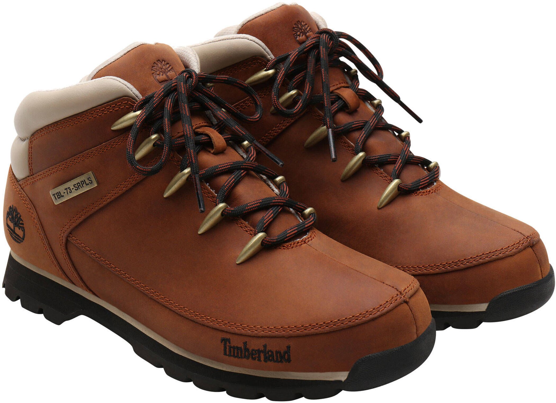 Schnürboots TIMBERLAND "EURO SPRINTMID LACE UP BOOT", Gr. 42, rot (rotbraun), Leder, Synthetik, Schuhe, Winterstiefel, Schnürstiefel, Winterschuhe