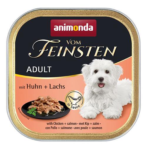 Sparpaket 44x150g mit Huhn & Lachs in Sauce animonda vom Feinsten Adult Hundefutter nass