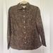 J. Crew Tops | 4/$25 J. Crew Jaguar Print Button Down Longsleeve Collared Shirt Women’s Small | Color: Black/Tan | Size: S