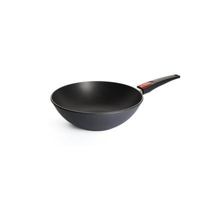 Wok WOLL "Diamond Lite Wok", grau (anthrazit), H:9cm Ø:30cm, Pfannen, abnehmbarer Griff, Induktion Image
