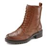 Schnürboots LASCANA, Damen, Gr. 37, braun, Obermaterial: 100% Schafsleder. Futter: 75% Textilmaterial, 25% Schafsleder. Decksohle: 100% Synthetik. Laufsohle: 100% Synthetik, unifarben, modisch, Schuhe, Schnürstiefelette, Ankle Boots, Leder, Schnüren...