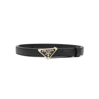 Saffiano Belt Accessories - Black - Prada Belts