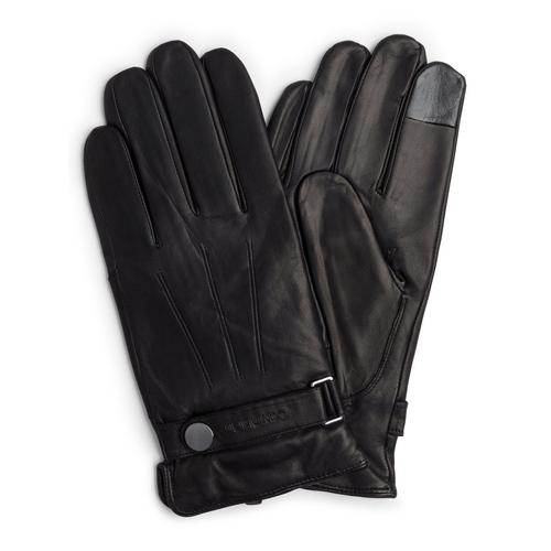 Calvin Klein Lederhandschuhe Herren schwarz, L/XL