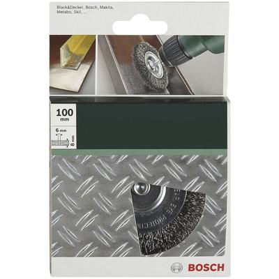 Bosch - Accessories Scheibenbürsten für Bohrmaschinen – Gewellter Draht, 100 mm Durchmesser = 100