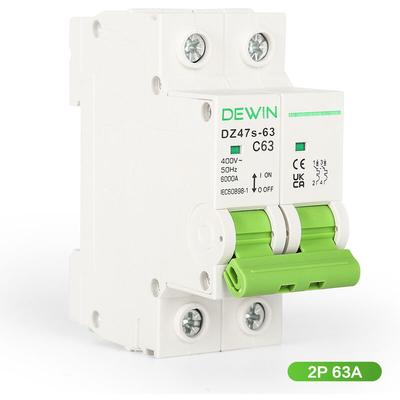2P 63A Haushalt AC400V Mini-Leistungsschalter Überlast-Kurzschlussschutz für PV-System - Dewin Image
