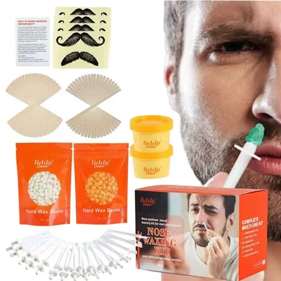 Nose Wax Kit Waxing Kit For Women Beauty And Personal Care Nose Ear Hair Instant Removal Kits Nose Waxing Kit For Men And Women
