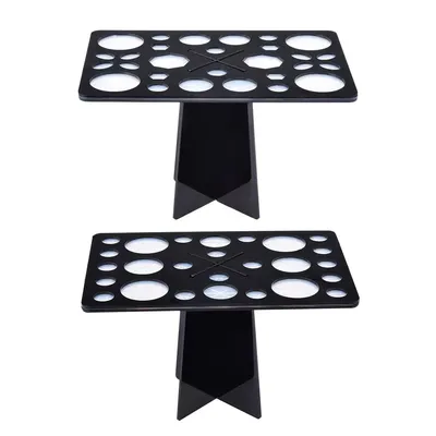 28 Holes Makeup Brush Holder Air Drying Rack Organizer Shelf Make Up Tree Brushes Organizer Cosmetic Brush Dryer Stand Storage