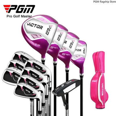 PGM Golf Clubs Golf Club Set Ladies Beginner Complete Set 12 Pcs/9 Pcs/4 Pcs,carbon Rod/steel Pole