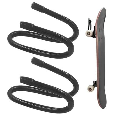 2pcs Durable Flexible Longboard Wall Mount Hook Skateboard Hanger Rack Display Hook Storage Rack