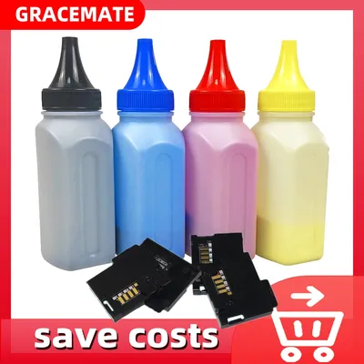 GraceMate Toner Cartridge Powder and Reset Chip Compatible for Dell 1660 C1660 C1660w 1660w Laser Printer Refill Toner Kit
